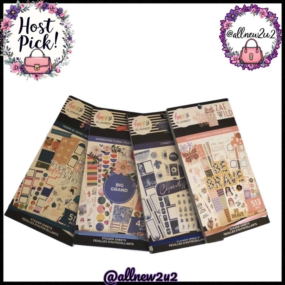 Happy Planner 4 Pack Encouragement Stickers Journal Scrapbook Crafting Pads HP